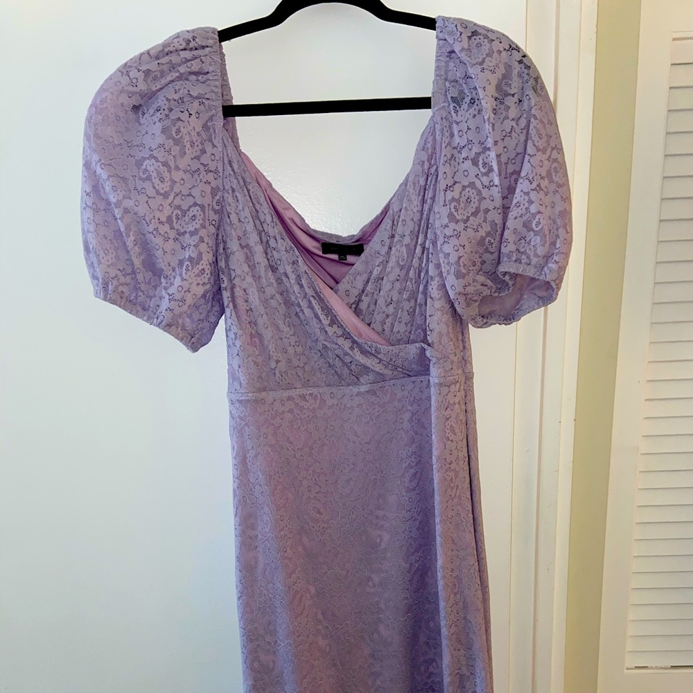 Revolve Lavender Lace Midi Dress